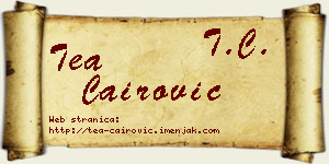 Tea Čairović vizit kartica